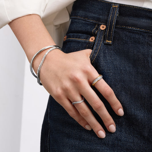 Vyne Zircon Statement Silver Bracelet