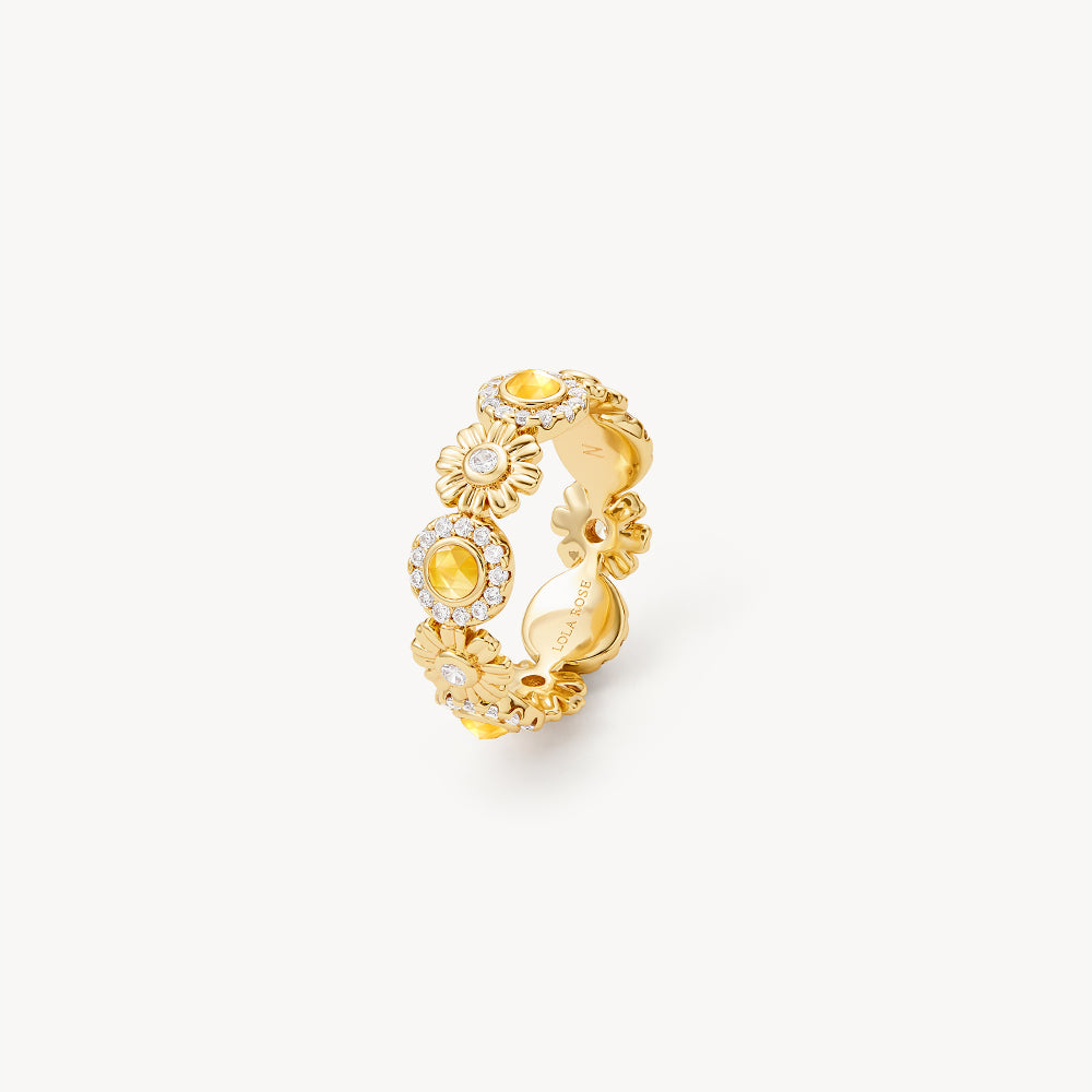 Daisy Floral Band Ring