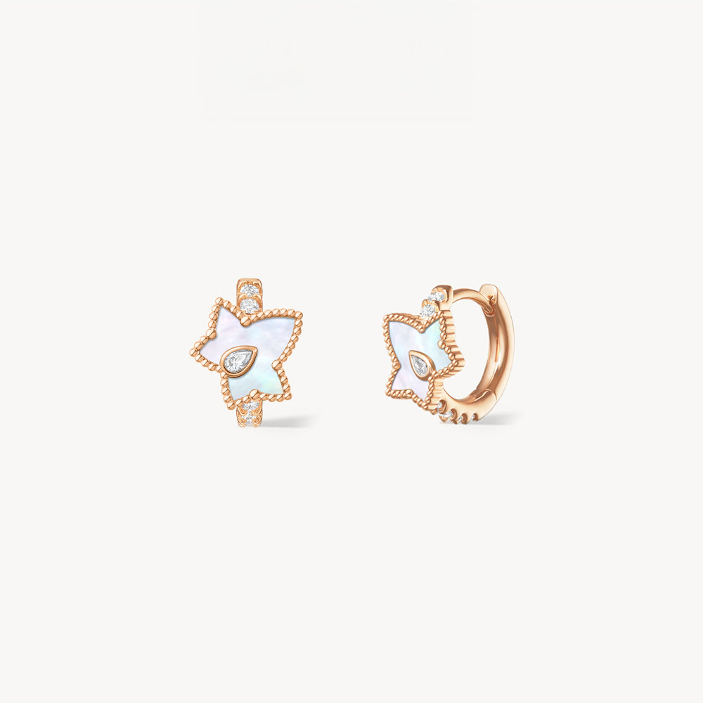 New Ivy Mother of Pearl Bead Earrings