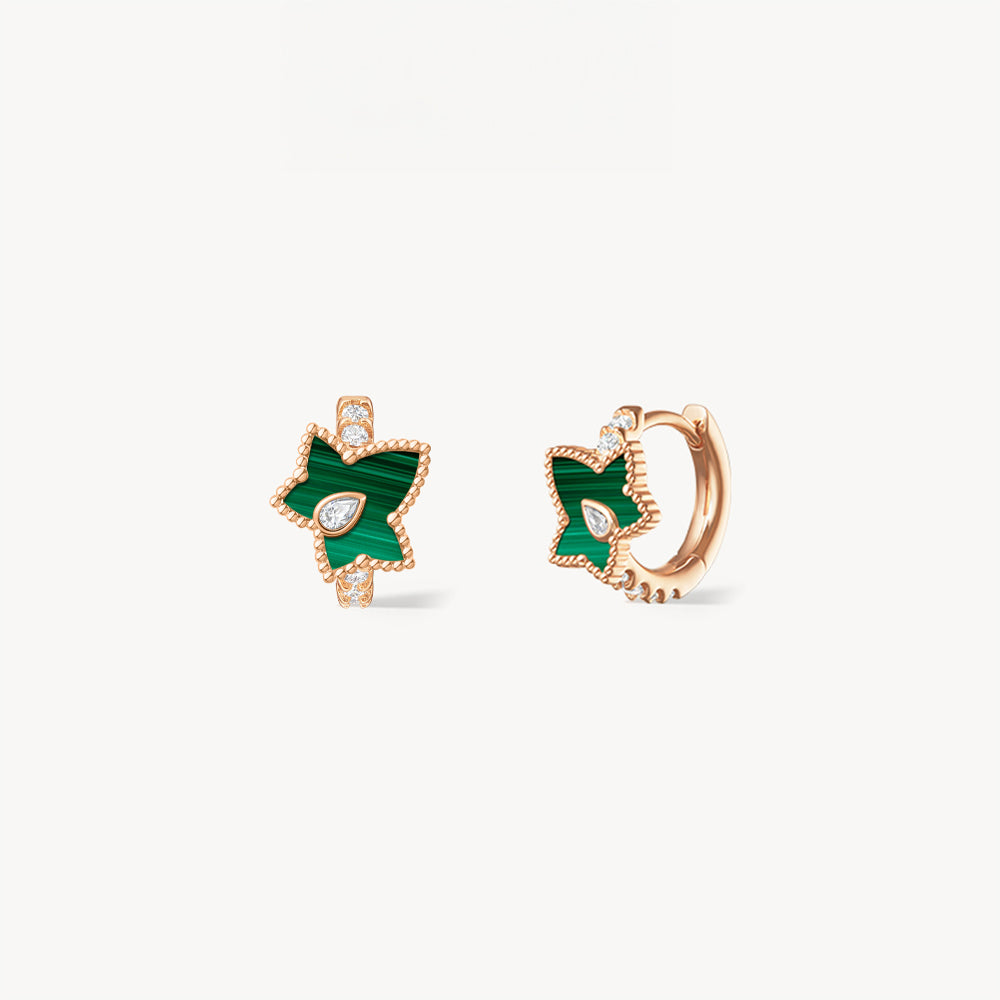 New Ivy Malachite Bead Earrings