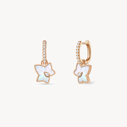 New Ivy Mother of Pearl Bead Earrings