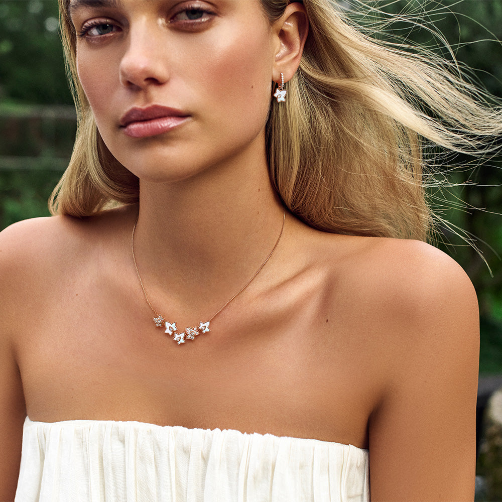 New Ivy Mother of Pearl Bead Earrings