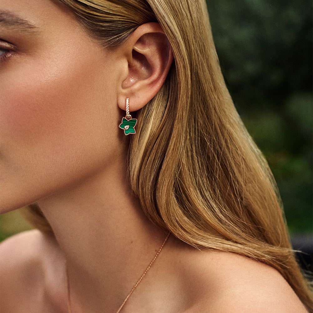 New Ivy Malachite Bead Earrings