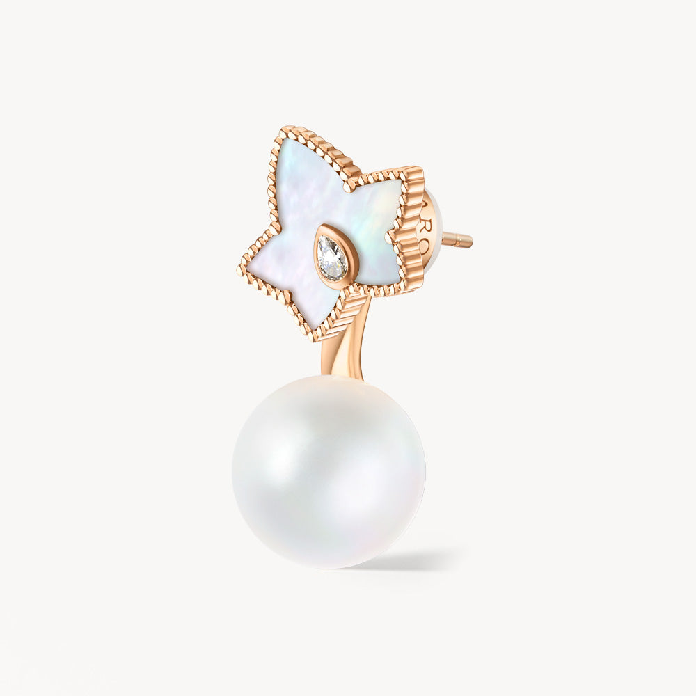New Ivy Mother of Pearl Bead Earrings with Pearls