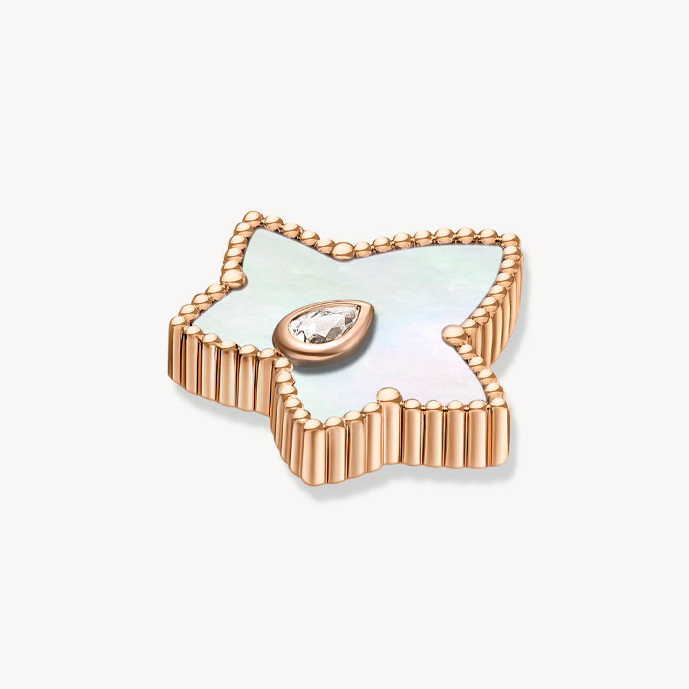 New Ivy Mother of Pearl Bead Three-Leaf Bracelet