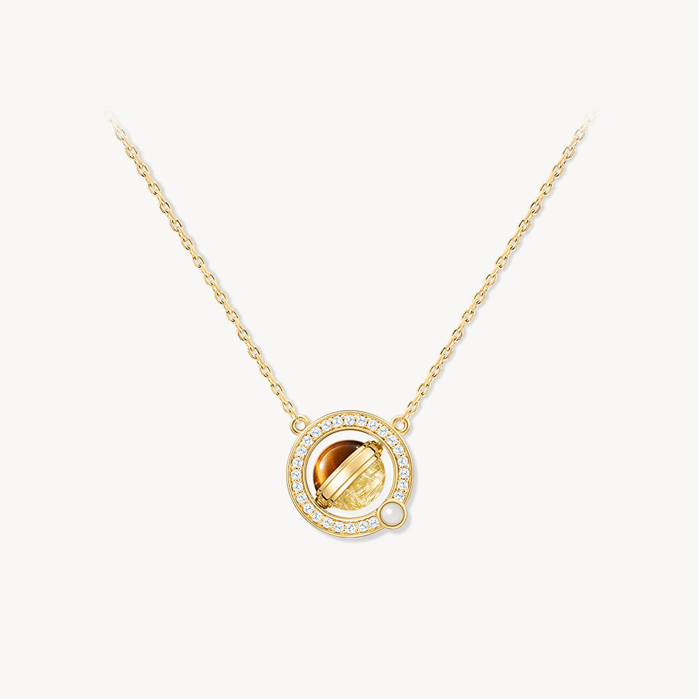 Heliocentric Tiger's Eye Necklace