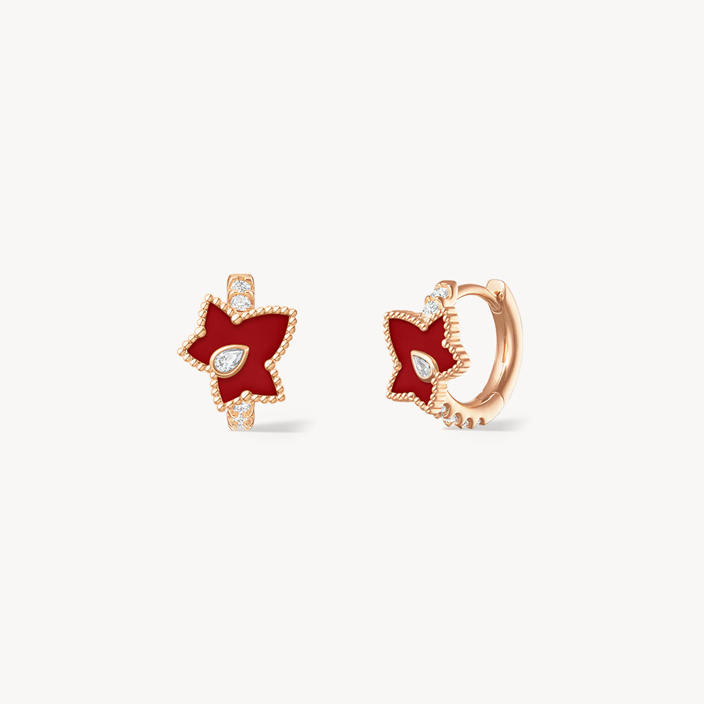Ivy Carnelian Bead Earrings