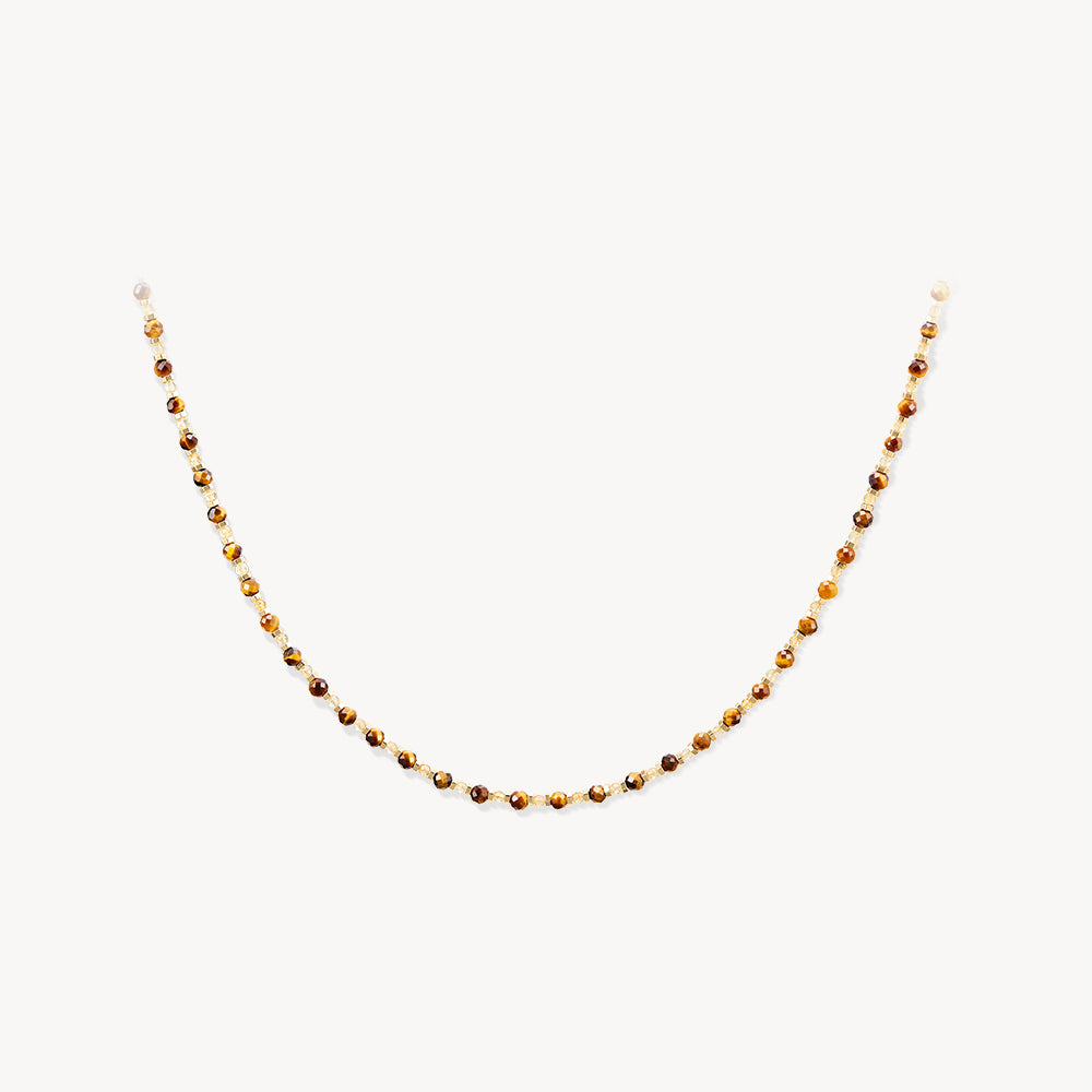 Heliocentric Tiger's Eye Beaded Necklace
