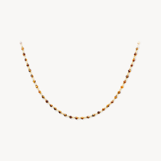 Heliocentric Tiger's Eye Beaded Necklace