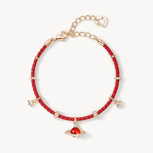 Heliocentric Red Carnelian Woven Bracelet