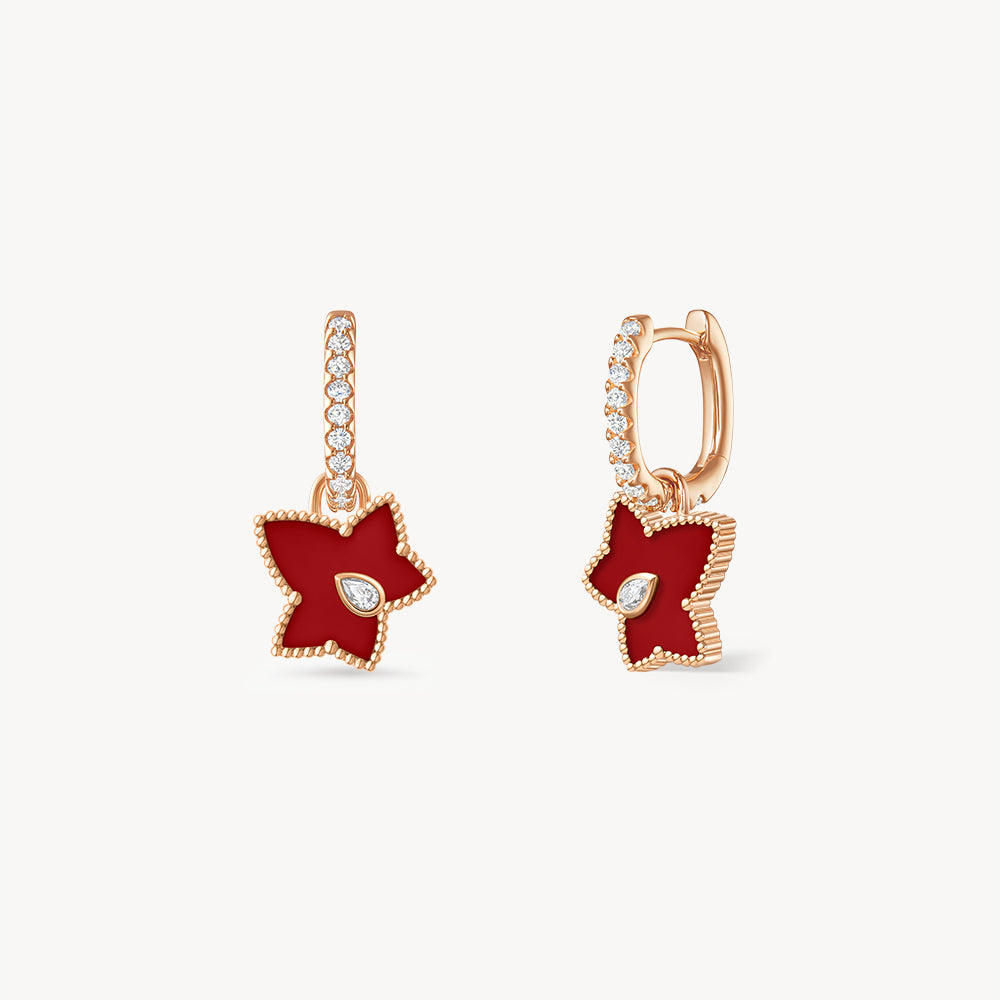 Ivy Carnelian Bead Earrings