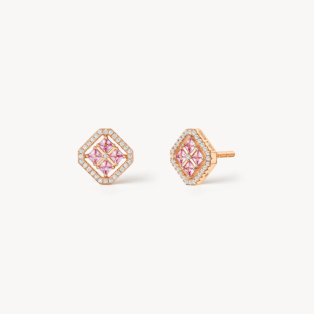 Full of Love Pink Gem Earrings