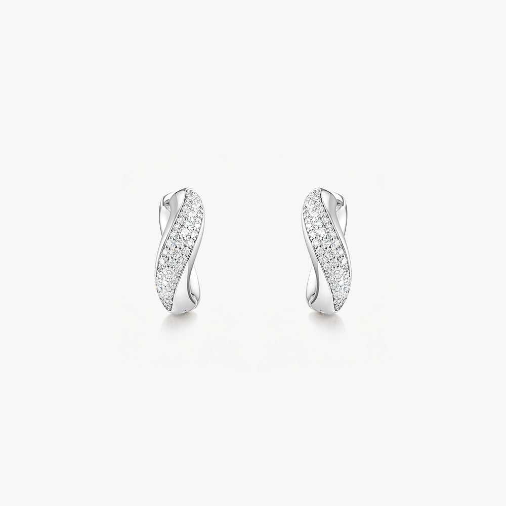 Vyne Zircon Silver Mini Hoop Earrings