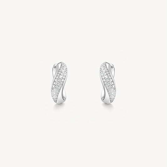 Vyne Zircon Silver Mini Hoop Earrings