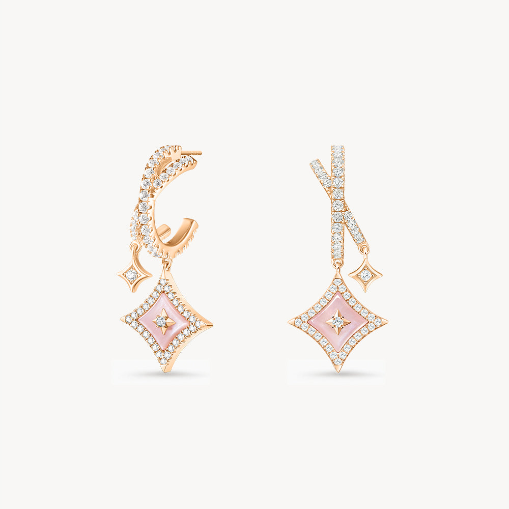 Starry Pink Mother of Pearl Starlight Earrings