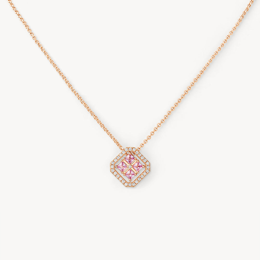 Full of Love Pink Gem Necklace