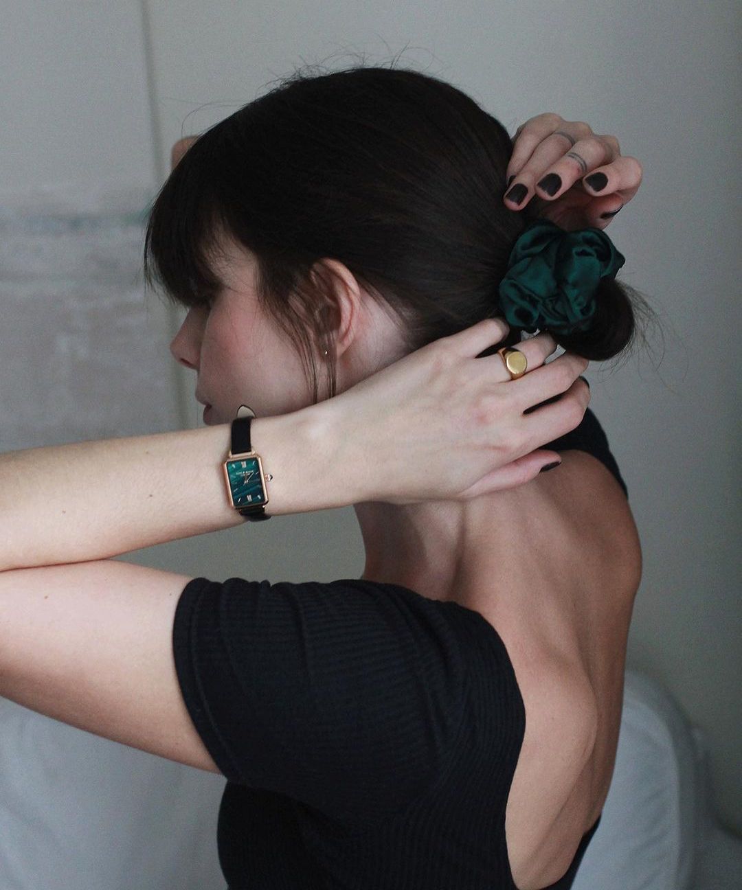 Ms Lola Malachite Textured Watch Set