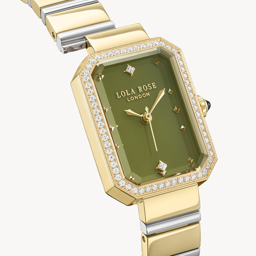 Ms Lola Green Onyx Zirconia Watch With Two Strap Set