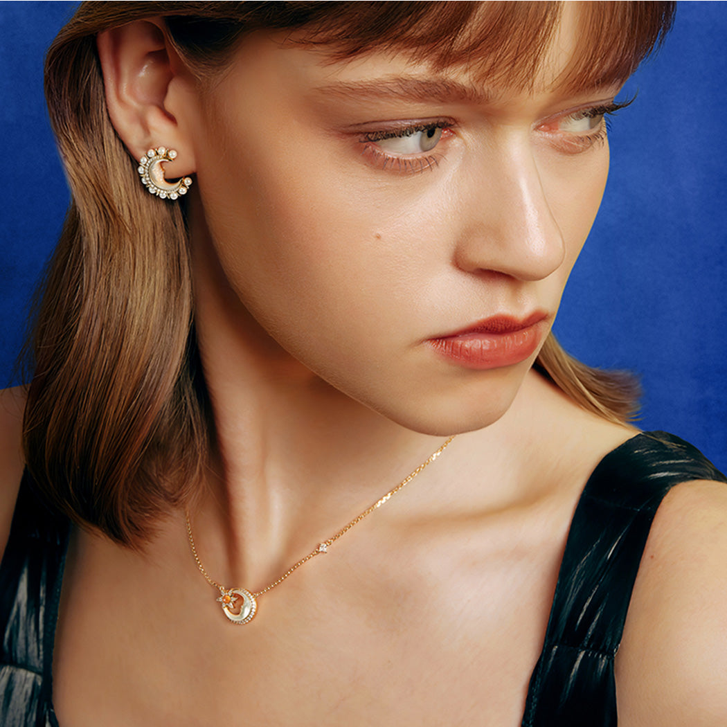 Astrology Mother-of-Pearl Necklace