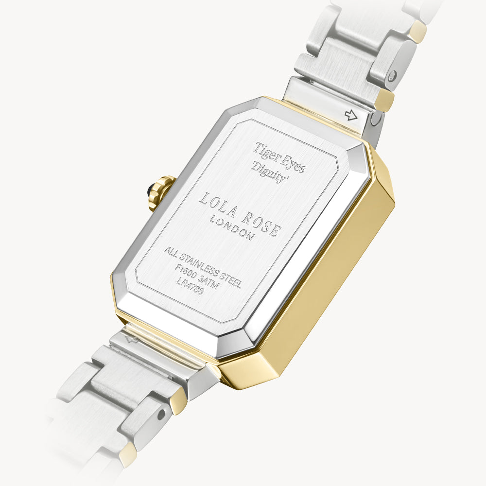 Ms Lola Tiger’s Eye Watch With Two Strap Set