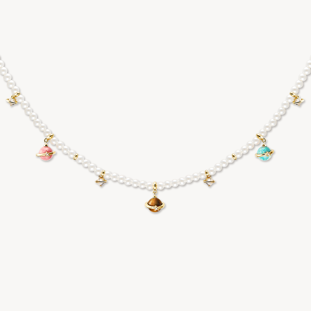 Heliocentric Pearl Necklace