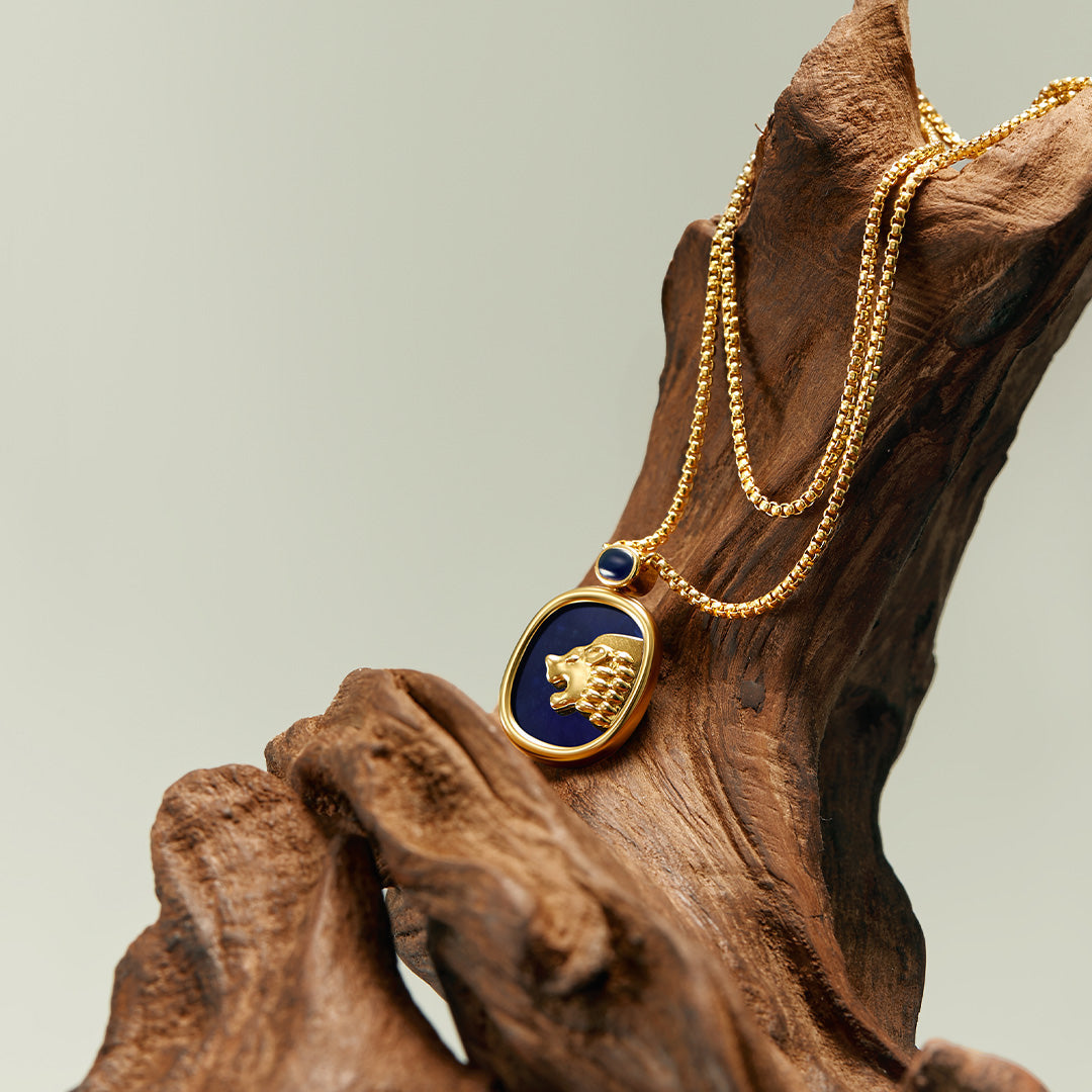 Lion Lapis Lazuli Necklace