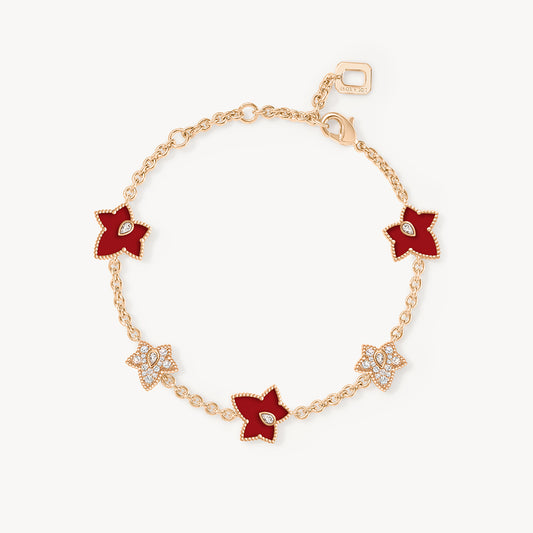 Ivy Carnelian&Mother-of-Pearl Bead Bracelet