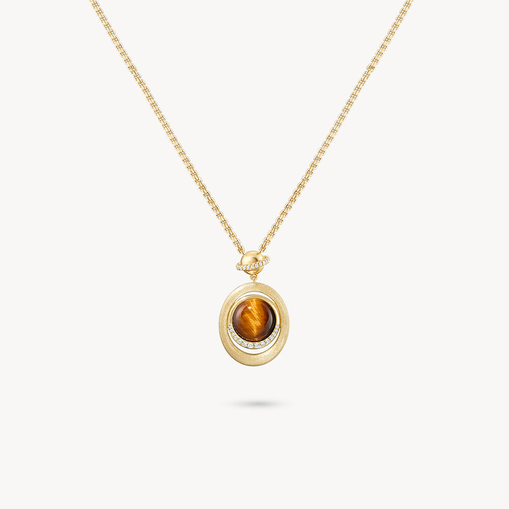 Heliocentric Tiger's Eye Necklace
