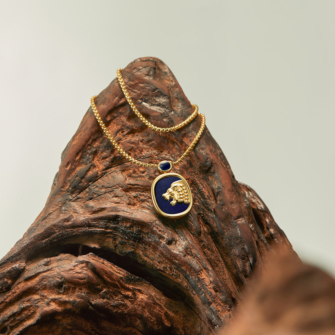 Lion Lapis Lazuli Necklace