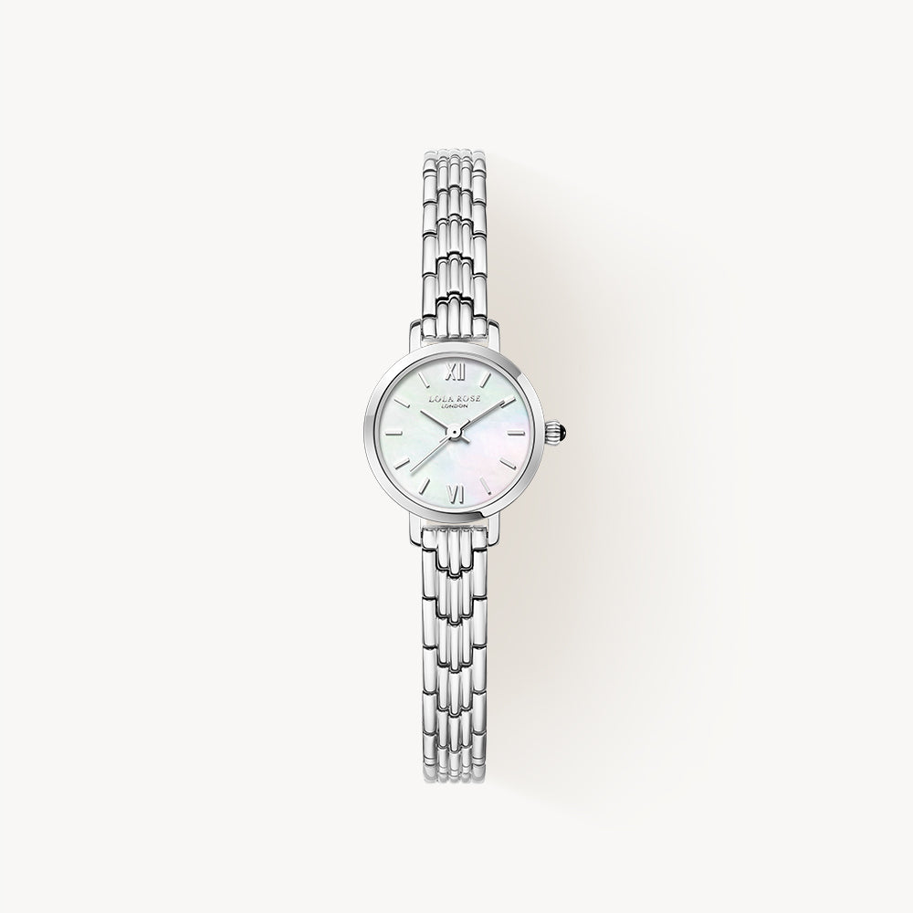 Golden Halo Silver Mother of Pearl Watch