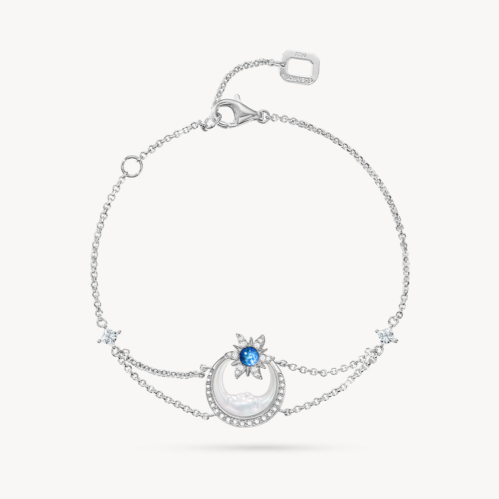 Astrology Moon Mother of Pearl Bracelet