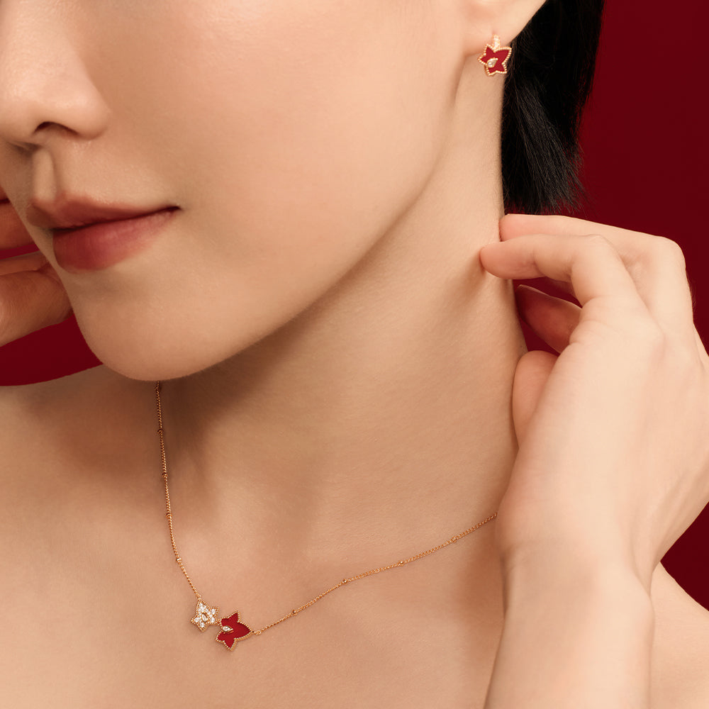 Ivy Carnelian Bead Earrings