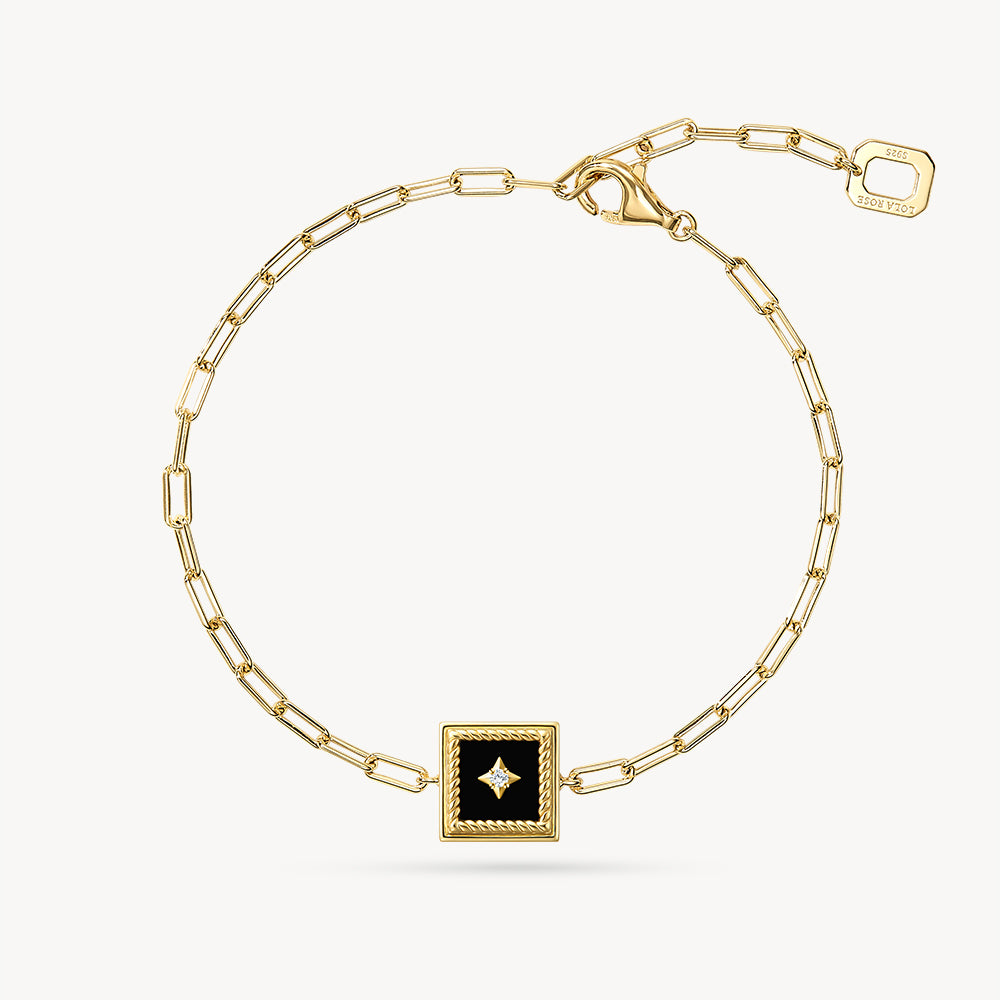 Gallery Black Onyx Stud Bracelet