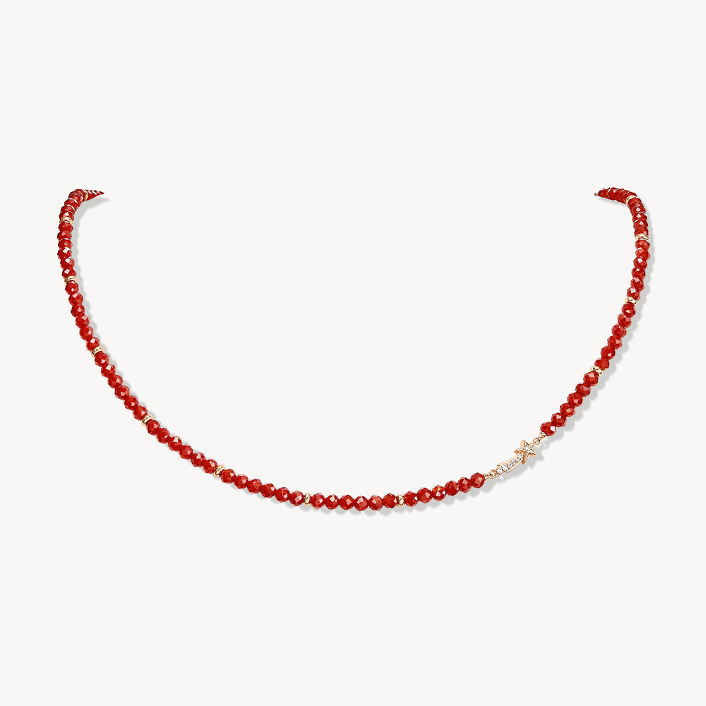 Heliocentric Carnelian Beaded Necklace