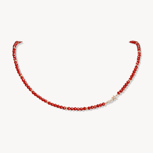 Heliocentric Carnelian Beaded Necklace