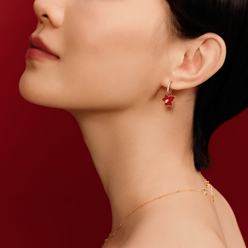 Ivy Carnelian Bead Earrings