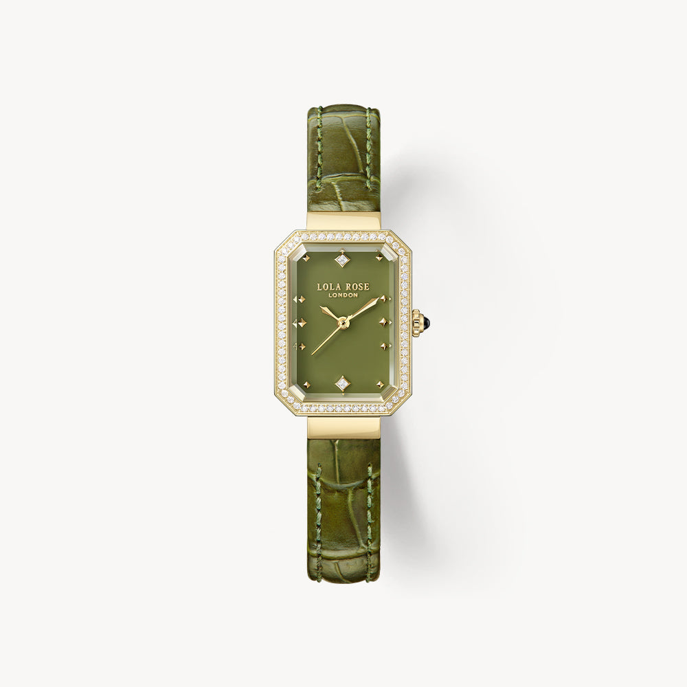 Ms Lola Green Onyx Watch with Zirconia