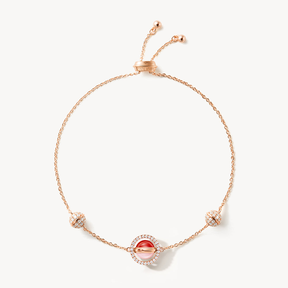 Heliocentric Pink Opal & Carnelian Bracelet
