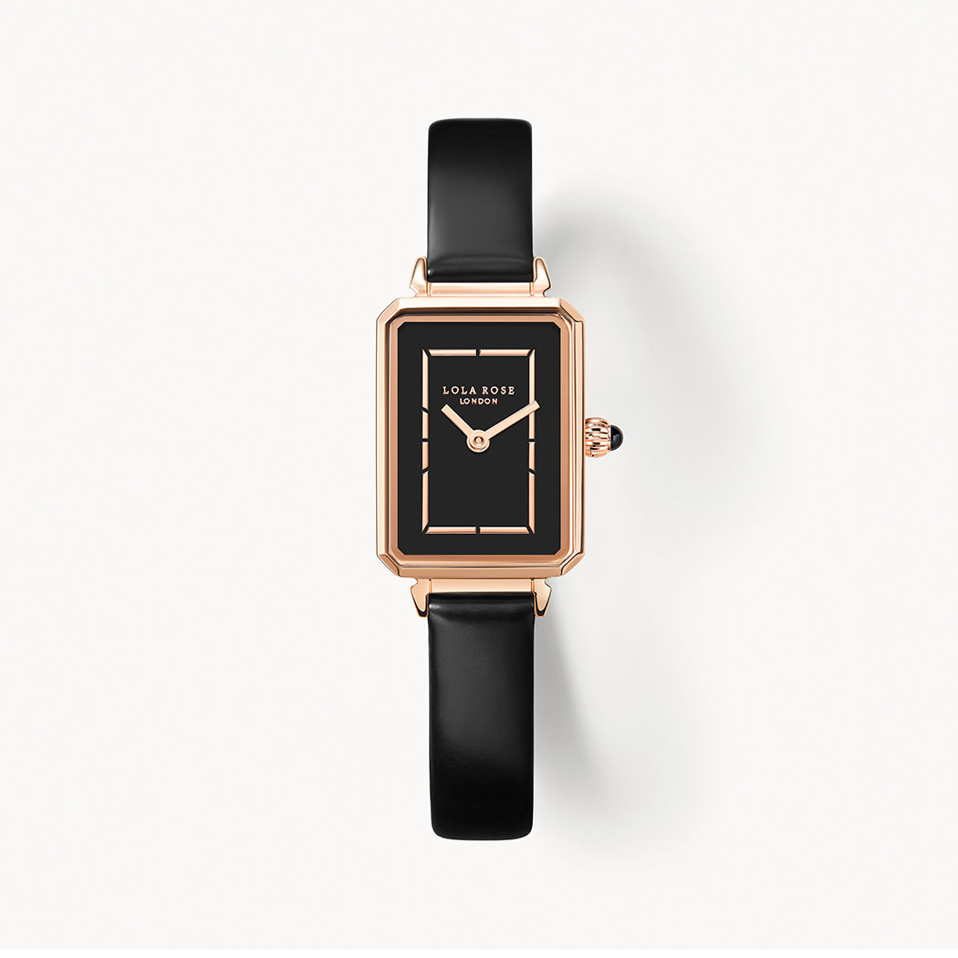 Ms Lola Rose Gold Black Onyx Watch