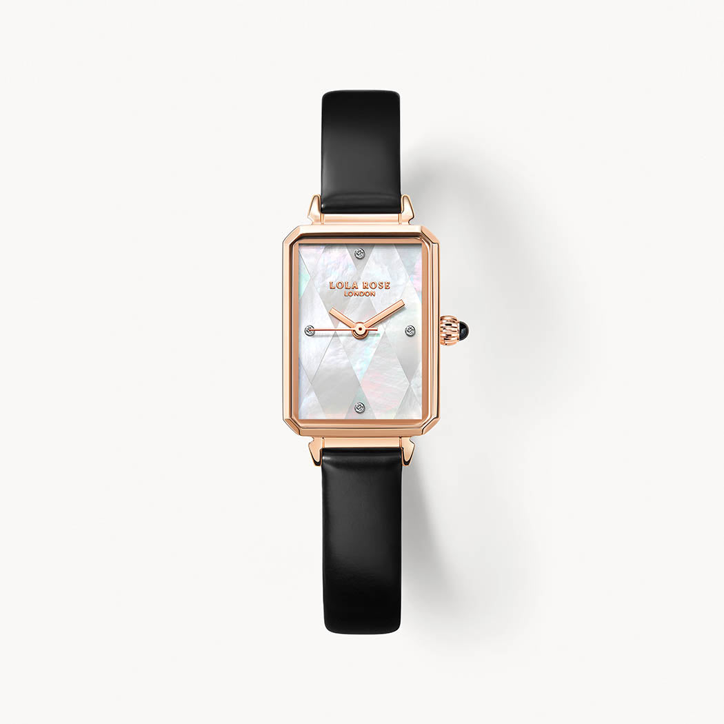 Ms Lola Diamond Pattern Mother of Pearl Watch