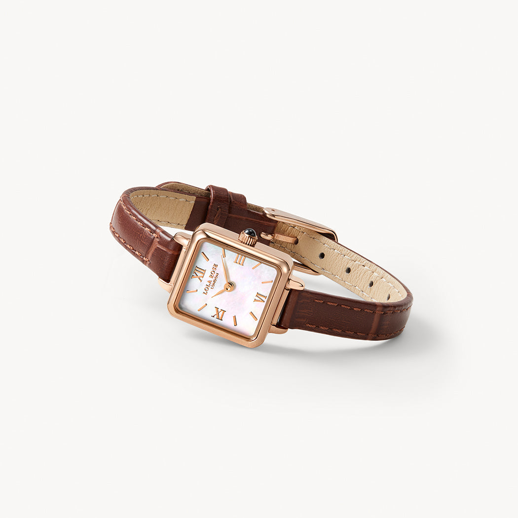 Cube Mother of Pearl Watch