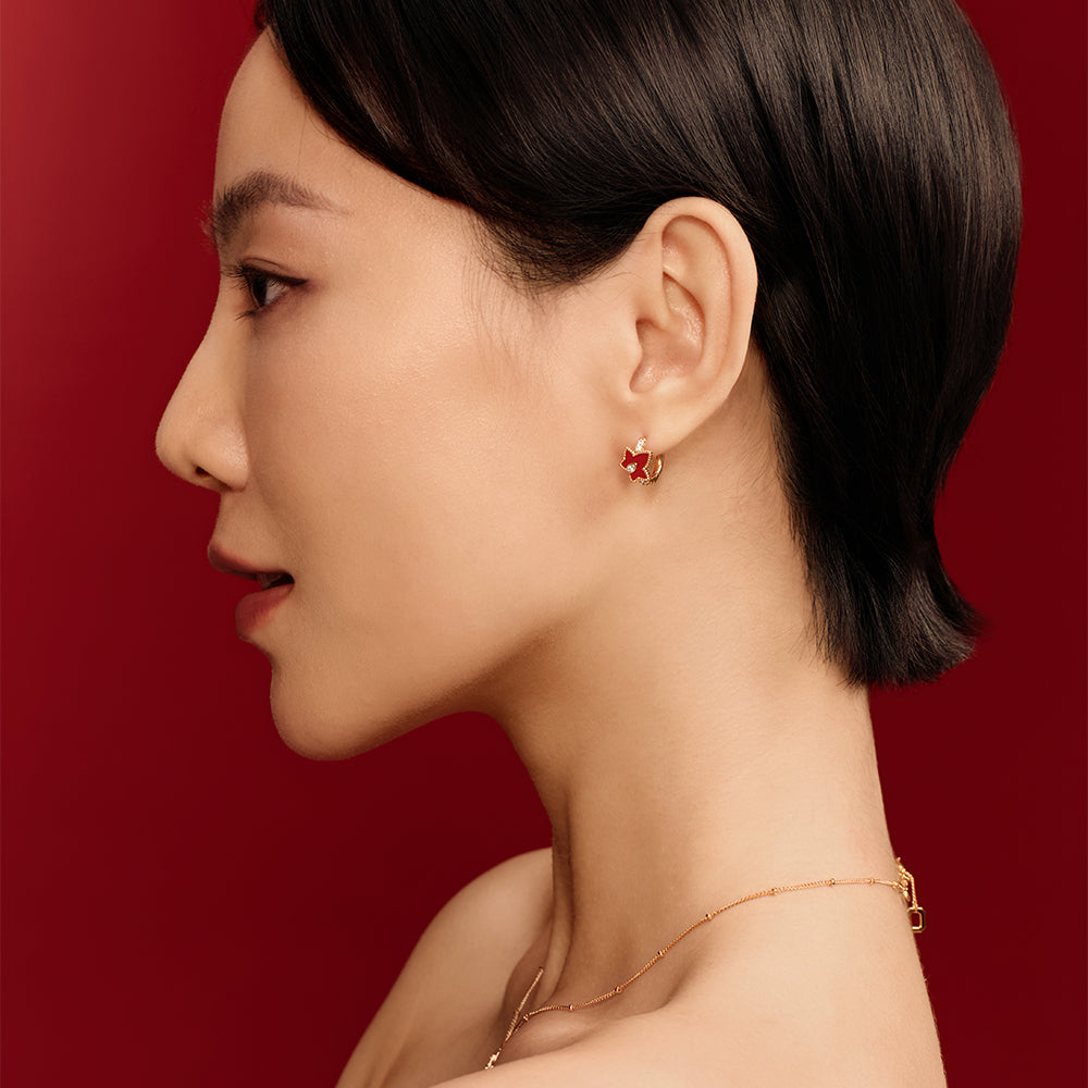 Ivy Carnelian Bead Earrings