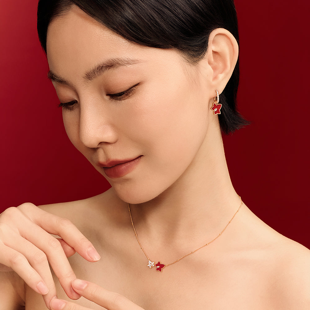 Ivy Carnelian Bead Earrings
