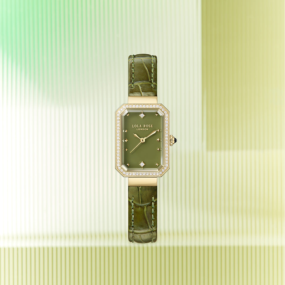 Ms Lola Green Onyx Watch with Zirconia