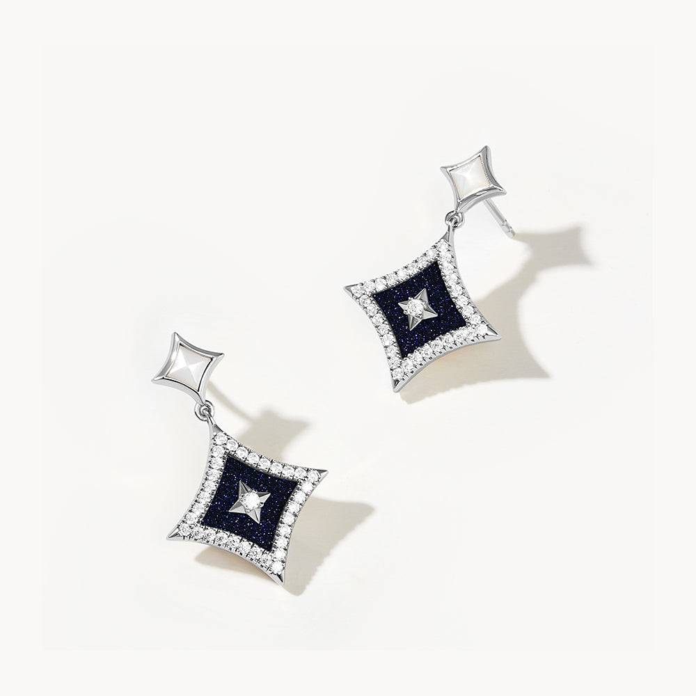 Starry Blue Sandstone Earrings