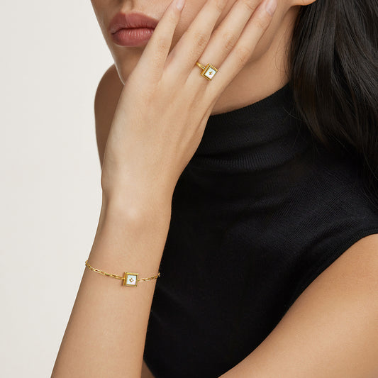 Gallery Mother-of-Pearl Stud Bracelet