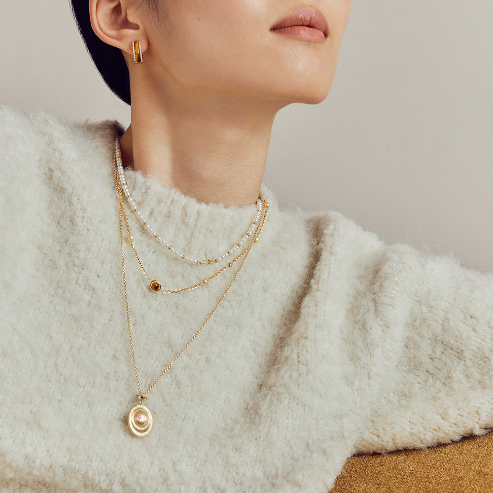 Heliocentric Freshwater Pearl Necklace