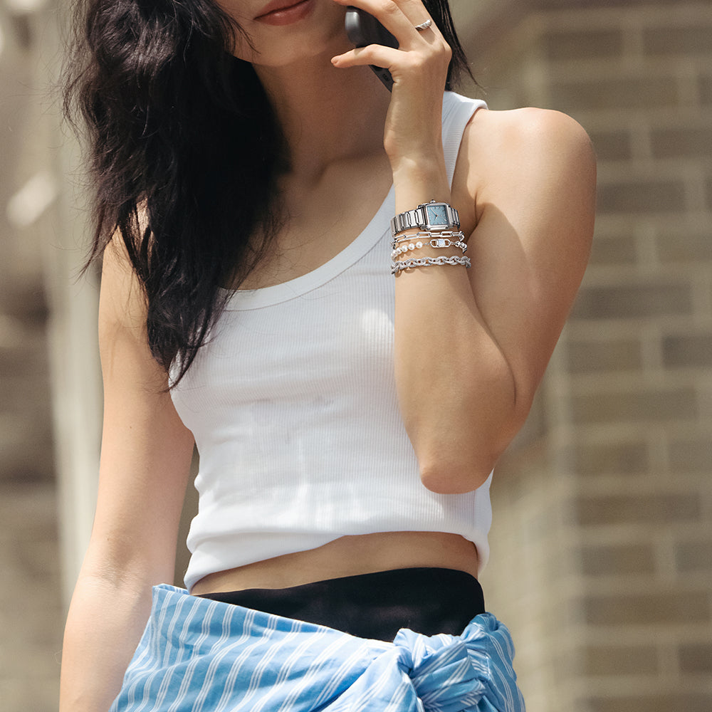 Urban Silver Cubic Bracelet