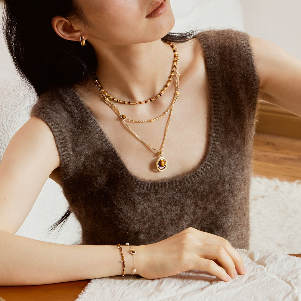 Heliocentric Tiger's Eye Necklace