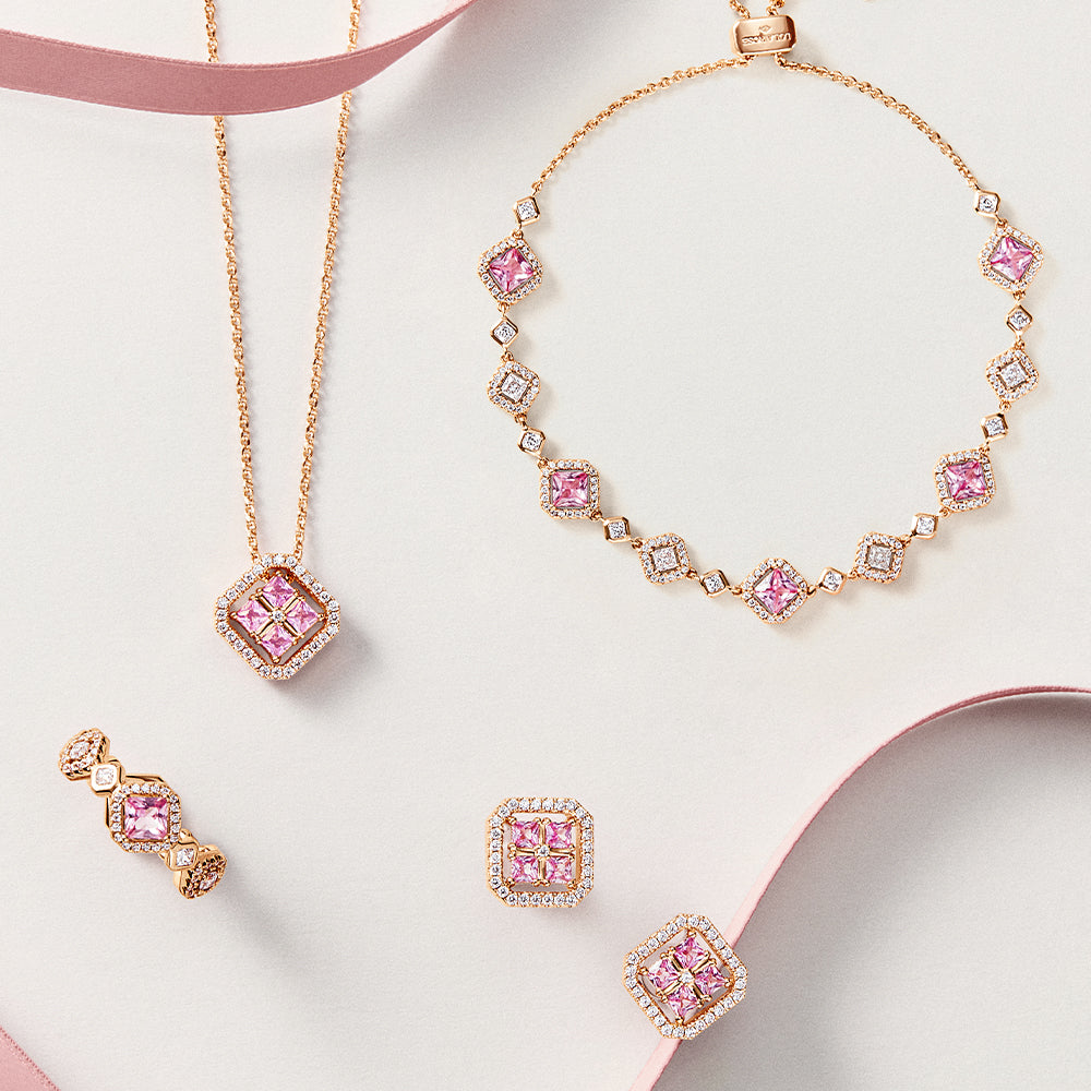 Full of Love Pink Gem Earrings